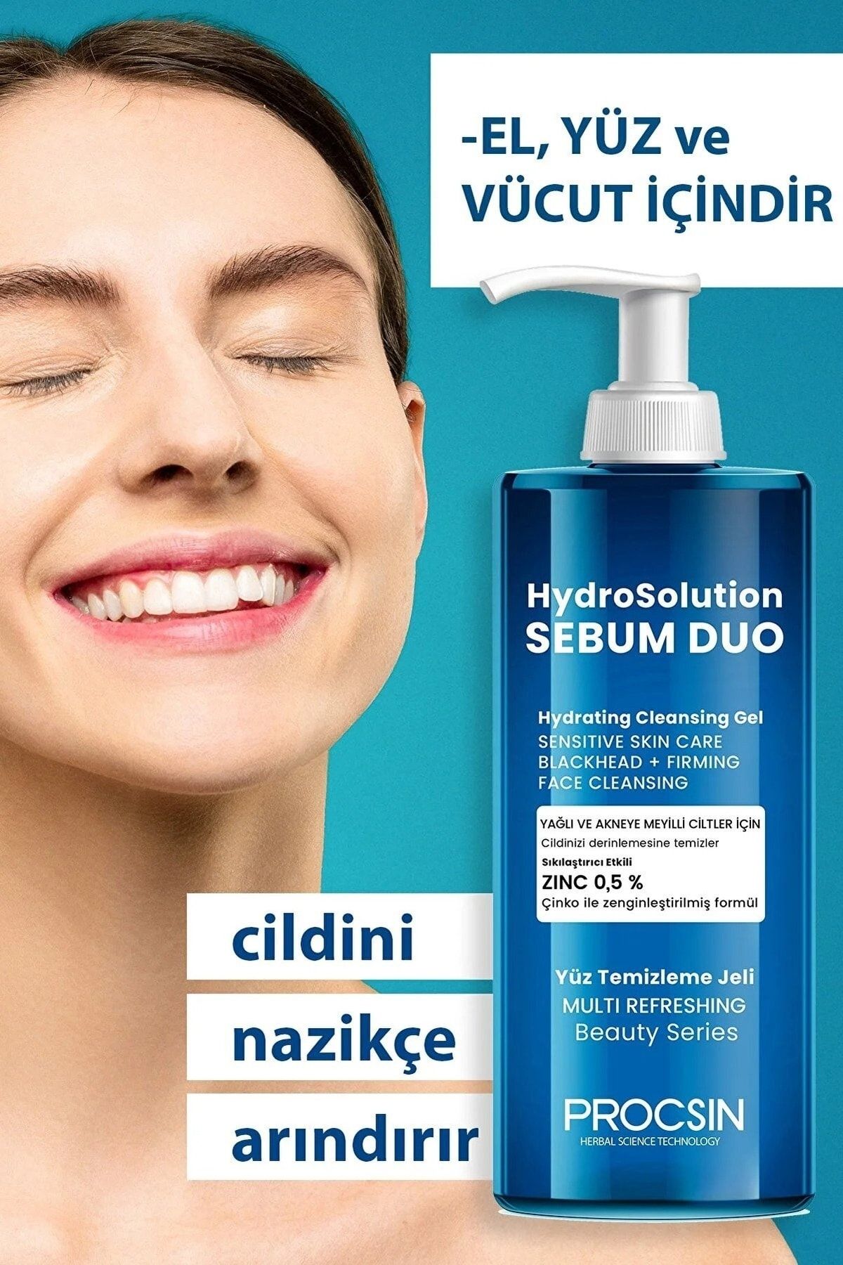 PROCSIN Hydrosolution Yüz Temizleme Jeli 200 Ml PROCSIN Hydrosolution Yüz Temizleme Jeli 200 Ml