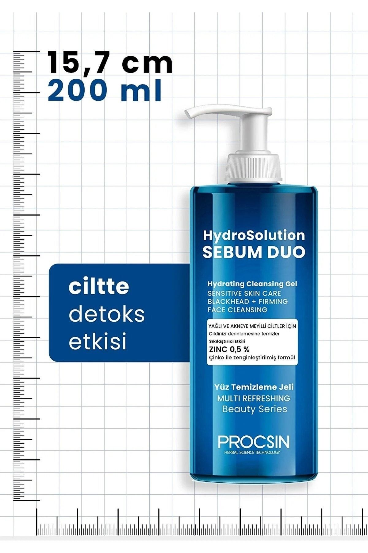 PROCSIN Hydrosolution Yüz Temizleme Jeli 200 Ml PROCSIN Hydrosolution Yüz Temizleme Jeli 200 Ml